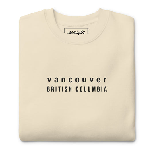 vancouver embroidered sweatshirt