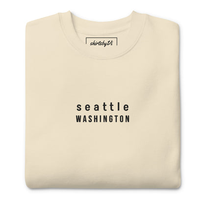 seattle embroidered sweatshirt