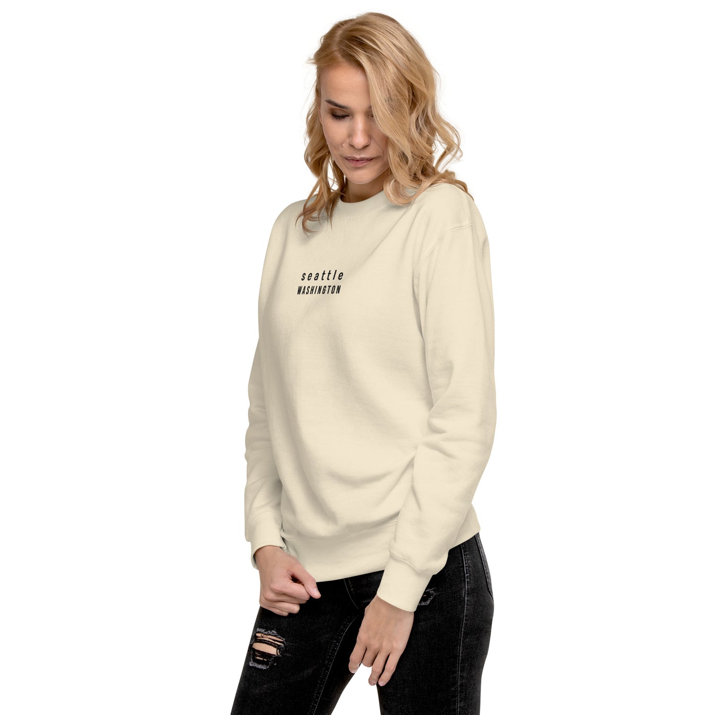 seattle embroidered sweatshirt