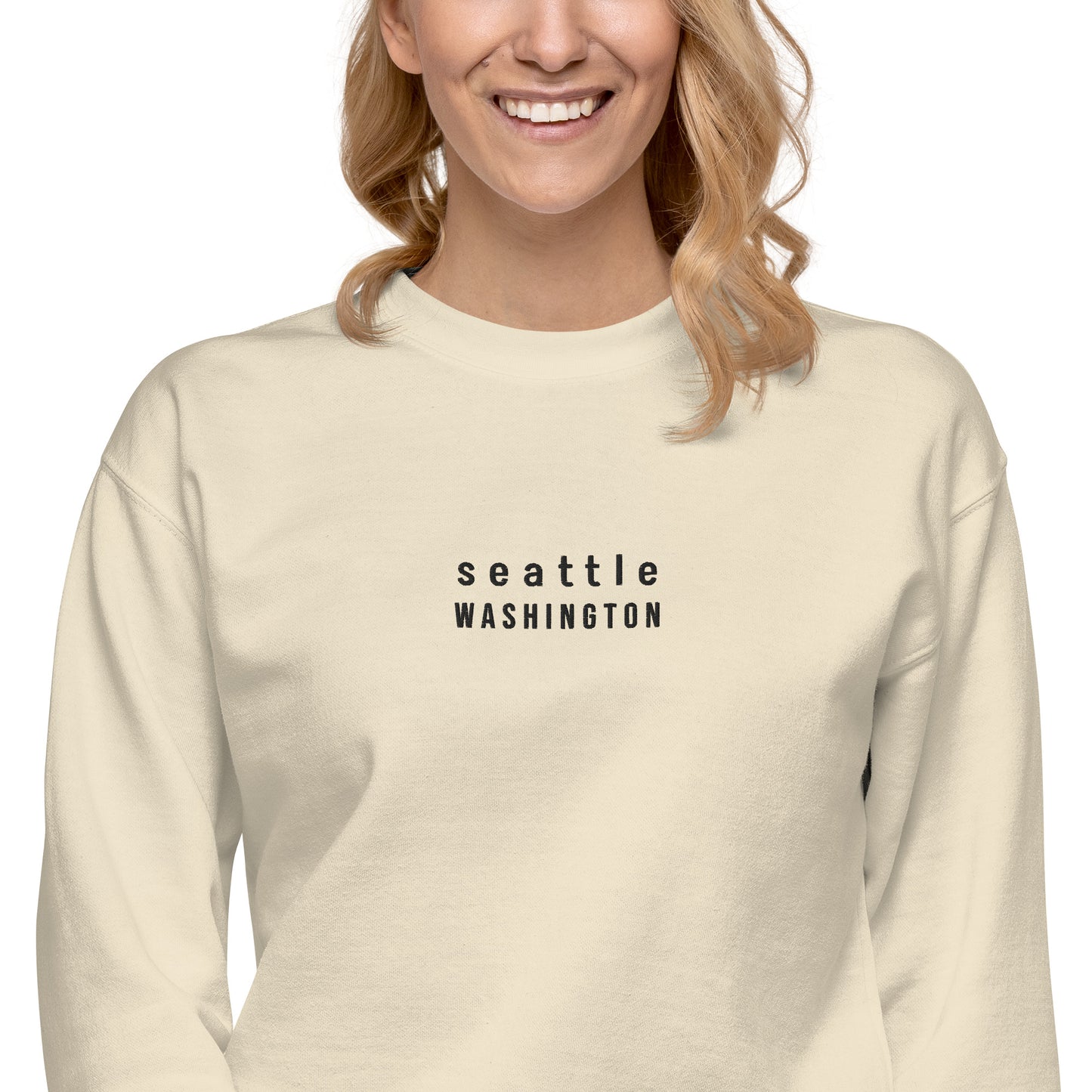 seattle embroidered sweatshirt