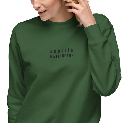 seattle embroidered sweatshirt