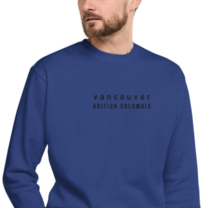 vancouver embroidered sweatshirt